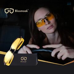 Bloomoak Night Driving Glass Drive | Ночные очки для вождения HD Halbrand | Поляризованный | Ультра -светло -металл (очки ночного видения) цена и информация | Lisaseadmed | kaup24.ee
