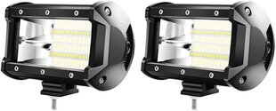 Aufun LED Worklight 72W LED-i täiendav esitule maastikul esilaterna 10800lm 10-30v 6000K tööga kerge veekindel IP67 (2 x 72W) hind ja info | Autopirnid | kaup24.ee