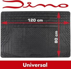 Dino 130025 pagasiruumi matt 120 x 80 cm universaalne kärbitav kummimatt antilip -mati universaalne pagasiruumi kaitse цена и информация | Коврики в багажник | kaup24.ee