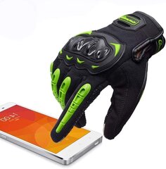 Artop Motorcycle Gloves Сенсорный экран против скольжения против Collision Motorcycle Gloves Очень хорошая защита для мужчин (зеленый, м) цена и информация | Мото перчатки, защита | kaup24.ee