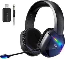 SOMIC 2,4G traadita mängude peakomplekt PS4, PS5 jaoks, eemaldatava mikrofoni ja RGB vikerkaare LED-ga, ruumilise heli, bassi, üle kõrvaklappidega mängude/heli/otseülekande režiimiga kõrvaklapid цена и информация | Наушники | kaup24.ee