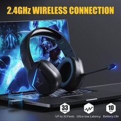 SOMIC 2,4G traadita mängude peakomplekt PS4, PS5 jaoks, eemaldatava mikrofoni ja RGB vikerkaare LED-ga, ruumilise heli, bassi, üle kõrvaklappidega mängude/heli/otseülekande režiimiga kõrvaklapid цена и информация | Наушники | kaup24.ee