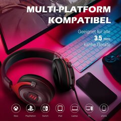 Графина для ПК eksa E900 с микрофоном, игровые наушники PS4 с кабелем, съемный микрофон с отменой шума и 3,5 -мм басовый объемный звук, наушники PS5 Gamer для Xbox One, Switch, ноутбук, компьютер цена и информация | Наушники | kaup24.ee