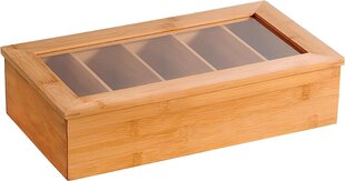 Kesper Tee-Box, Bambus, Braun, 36 x 20 x 9 cm, 5890013 цена и информация | Посуда для хранения еды | kaup24.ee