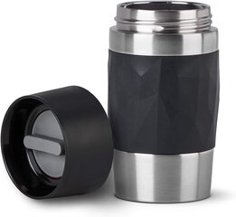 EMSA N21601 Travel Mug Compact Thermo/изоляционная чашка из нержавеющей стали | 0,3 литра | 3H горячий | 6H холодно | БЕЗ BPA | 100% плотный | Утечка -Проницаемый | Посудомоечная машина -Safe | 360 ° ОТКРЫВАНИЕ Черный цена и информация | Термосы, термокружки | kaup24.ee