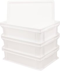 Pimotti Pizza Ball Box (3 komplekti 1x kaanega) 30 x 40 x 12 cm, pitsatainas oleva plastmahuti, virnastamismahuti jaoks, kääritamiskast (3x11,5 liitrit) цена и информация | Посуда для хранения еды | kaup24.ee