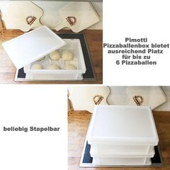 Pimotti Pizza Ball Box (3 komplekti 1x kaanega) 30 x 40 x 12 cm, pitsatainas oleva plastmahuti, virnastamismahuti jaoks, kääritamiskast (3x11,5 liitrit) цена и информация | Посуда для хранения еды | kaup24.ee