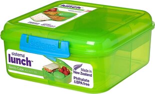 Sistema Bento Box, et minna lõunaboksi | Hoolduse peatus jogurti/puuviljamahutiga | 1,25 l | BPA-vaba | Segavärvid | 1 tükk цена и информация | Посуда для хранения еды | kaup24.ee