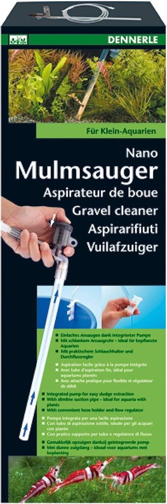 Dennerle Nano Mulmsufer akvaariumite jaoks - voolupiiraja ja voolikuhoidjaga - alumise korruse puhastusvahend цена и информация | Akvaariumid ja seadmed | kaup24.ee