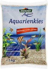 Dehner Aqua Aquarium kruus, tera suurus 1 - 2 mm, 3 x 5 kg (15 kg), valge цена и информация | Аквариумы и оборудование | kaup24.ee