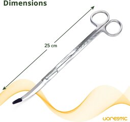Изогнутые ножницы для аквариума Vorestic  25 см цена и информация | Аквариумы и оборудование | kaup24.ee