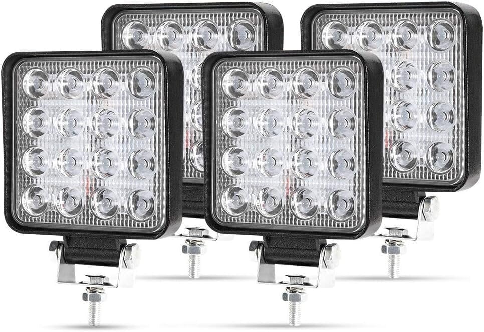 LED -Worklight, 4 x 48W ruudu LED -maanteel täiendav esilaterna 12 V 24V esilaterna IP67 veekindel tagurdav tuli traktori ekskavaatori maasturile, UTV, ATV цена и информация | Autopirnid | kaup24.ee