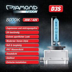 2x D3S 35W 42V 8000K Diamond Vision Hid Bi Xenon Brenner Whitevision White Weiß Super Extra Laser Laser Kit Nightbreaker Extreme Vision Ultra Blue Hyper Duobox GASTladungSlampe PK32D-5 цена и информация | Автомобильная ксеноновая лампа D2R 6000К (Китай) | kaup24.ee