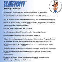Elastofit Refillpack Pannenset Tire Замена бутылки для всех автомобилей/внедорожников и т. Д. 10 лет прочной (700 мл) цена и информация | Автохимия | kaup24.ee