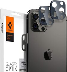 Spigen Glass.tr Optik Camera Защита, совместимая с iPhone 12 Pro Max, 2 штуки, графит, противоязочные царапины, защитная пленка 9H 9H цена и информация | Защитные пленки для телефонов | kaup24.ee