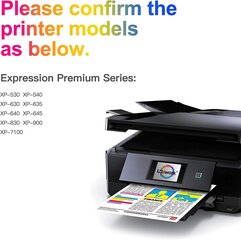Uniowk ühilduv tindikassett Epson 33xl jaoks Expressi Premium XP-540 XP-630 XP-635 XP-640 XP-900 XP-7100 (10-Pack) hind ja info | Printeritarvikud | kaup24.ee
