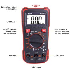 Digitaalne multimeeter, CAT II 600 V Voltmeeter mitme testija vahelduvvoolu / alalisvoolu pinge jaoks, alalisvoolu elektrienergia, läbipääsutakistuse sagedus, kokkupandava aluse ja taustvalgusega цена и информация | Дополнительные принадлежности | kaup24.ee