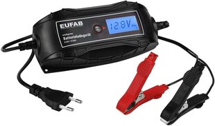 EUFAB 16615 Аккумуляторная зарядное устройство 6/12V 4A + EUFAB 16491 Аутоэлектрический тестовый бок цена и информация | Зарядные устройства | kaup24.ee