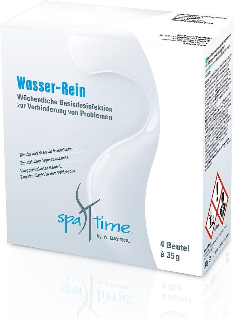 Spatime poolt Bayrol - vesi - puret 4 x 35 g Eelmine kott - kristallvee iganädalane desinfitseerimine - see hoiab ära desinfitseerimisvahendid ja pakub täiendavat hügieeni kaitset, valge цена и информация | Basseini puhastusvahendid | kaup24.ee