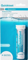 Bayrol Kiireim - 50 basseini testribad veeanalüüsi jaoks - pH väärtus - vaba kloor - basseini aluselisus ja algiaal - testribad, mis reageerivad veega kokkupuutel hind ja info | Basseini puhastusvahendid | kaup24.ee