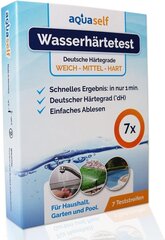 Aquasel vesi kareduskatse ribad - 7 tükki - saksa raskusala ° DH - testige vee kõvadust pehmes, keskmises ja kõvas osas. hind ja info | Basseinitehnika | kaup24.ee