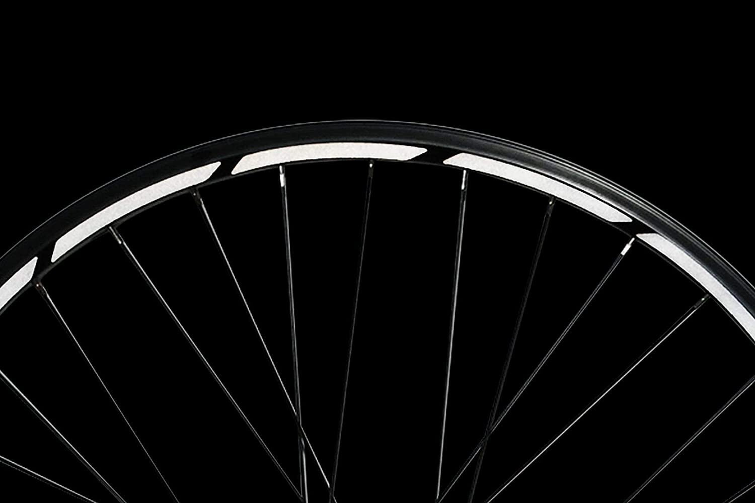 Ratta reflektori kleebised - komplektis 40 triibu - optimaalne 27,5 28 ja 29 -tollise velje jaoks - värv must (valge peegeldav) - kõrge kvaliteediga kleebised, mis on valmistatud tugevast 3M -i kvaliteetsest refleksist kilest hind ja info | Jalgratta tuled ja helkurid | kaup24.ee