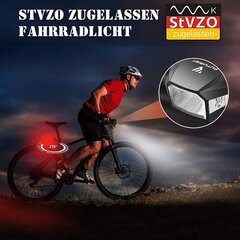 Futurist STVZO heakskiidetud LED -jalgrattavalgustuskomplekt, jalgrattavalgustusega USB -laadimisaku, veekindel rattalamp, ülikerge rattavalgusti, võidusõiduratas 1800mAh, jalgrattavalgus akuga ekraaniga hind ja info | Jalgratta tuled ja helkurid | kaup24.ee