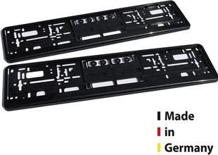 Sunmondo numbrimärgi hoidja automaatne must, numbrimärgi võimendi numbrimärk 2 komplekt - valmistatud Saksamaal hind ja info | Lisaseadmed | kaup24.ee