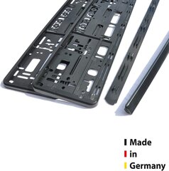 Sunmondo numbrimärgi hoidja automaatne must, numbrimärgi võimendi numbrimärk 2 komplekt - valmistatud Saksamaal hind ja info | Lisaseadmed | kaup24.ee