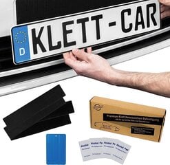 2 x Klett -Car® auto- ja mootorratta numbrimärgi hoidja komplekti raamita - numbrimärgi hoidja kogu tavalisele autole - absoluutselt nähtamatu numbrimärgi hoidja - auto numbrimärgi sulg nähtamatu hind ja info | Lisaseadmed | kaup24.ee
