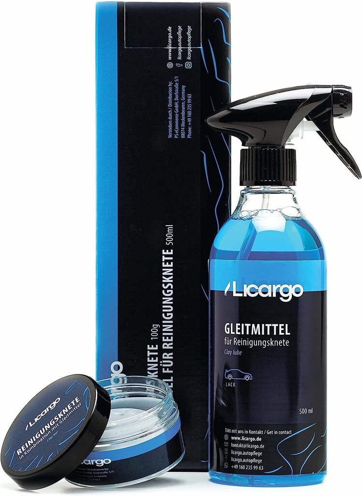 Licargo® puhastus nutikas komplekt - teie laki sügavus läige - 100 g laki kaevandamine, 500ml määrdeaine - puhastuspaagi auto pooride sügavuse puhtuse jaoks - savist baariauto, auto plastiliin, värviline цена и информация | Autokeemia | kaup24.ee