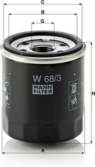 Algne Man Filter õlifilter W 68/3-eest autod ja tarbesõidukid цена и информация | Моторные масла | kaup24.ee