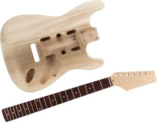 Rocktile DIY Strat Kit E -Guitar -"Do -It -Yourself" Kit Strat -Style -body: Paulownia -neck: Maple Vinted -fingerboard: Blackwood цена и информация | Принадлежности для музыкальных инструментов | kaup24.ee