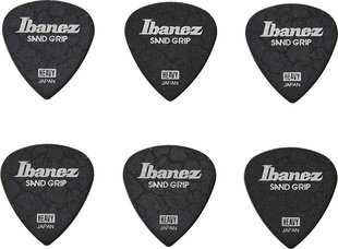 Ibanez Grip Wizard Series Sand Grip Flat Cracki mudel - mustad 6 tükid (PPA16HCG -BK) hind ja info | Muusikariistade tarvikud | kaup24.ee