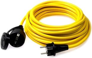 Удлинитель AS-Schwabe 25 M-220-230 В, 16 A Schuko / Euro Connector-Outdoor Удлинительное удлинительное удлинение для электричества для наружной зоны IP44 в Германии-желтоватом I 60355 цена и информация | Удлинители | kaup24.ee