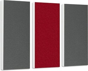 Plaatino24 Seadke Colore Basotect G + -st akustilise vildiga, 3 absorbeerija elementi 825x275x50mm graniidist hall + bordeaux, akustiline paranemine hind ja info | Isolatsiooni- ja tihendus pakkematerjal | kaup24.ee