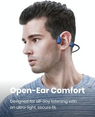 Shokz Openrun Bone Schalli kõrvaklapid, luu juhtivust Bluetoothi ​​traadita spordi kõrvaklapid, avatud kõrva stabiilne veekindel peakomplekt treenimiseks, 8h mänguaeg, sinine eclipse hind ja info | Kõrvaklapid | kaup24.ee