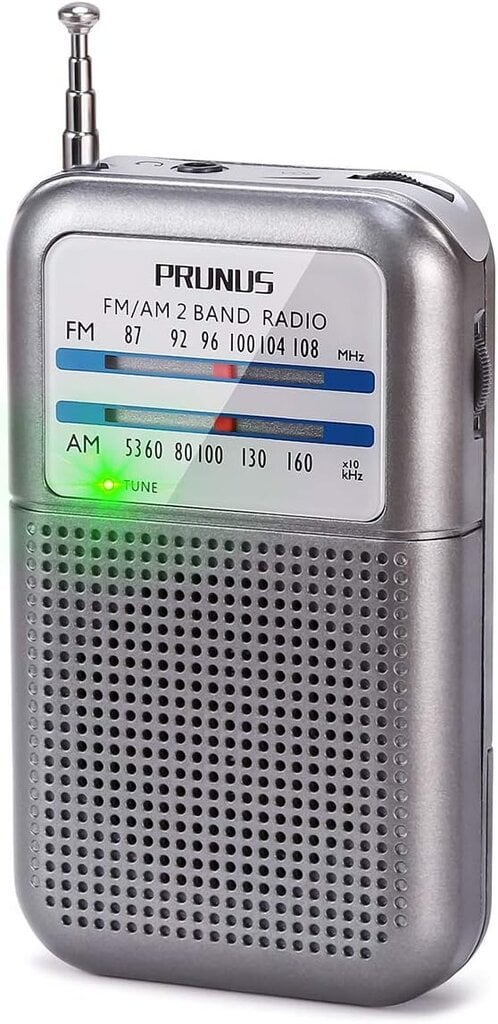 Карманный радиоприемник Prunus DE333 Mini Radio Actacation Operations, на  радио-радио FM FM-радио с отличным приемом, с отличным приемом, с дисплеем  сигнала, небольшим радио с аккумулятором AAA, работающим для ходьбы,  кемпинга. цена