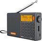 XHDDATA D-808 Kaasaskantav digitaalne raadio UK-STEREO/KW/LW SSB RDS AIR BAND MULTIBAD RADIO KOODUSTAJA LCD-ekraaniga äratuskell väline antenn ja 2000 mAh laadimispatare (hall) (hall) цена и информация | Raadiod ja äratuskellad | kaup24.ee