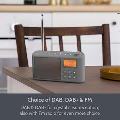 DAB/DAB Plus/FM raadio, väike digitaalraadio kaasaskantavad akutoimingud, Mini Radio Digital Akku ja Network Ackution Case raadio, USB laadimiskaabel (hall) цена и информация | Радиоприемники и будильники | kaup24.ee