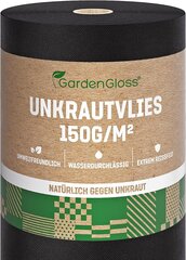 Garden Gloss® 25m² Флис сорняков 150 г/м² очень сильна против сорняков-сверхпроряженных слезоточивых и высоких ультрафилированных стабилизационных пленки, проницательной для воды (25 м x 1m, 1 рулон) цена и информация | Садовые инструменты | kaup24.ee