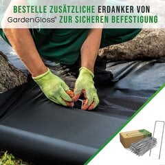 Garden Gloss® 30m² umbrohutõrje umbrohutõrjefilmi vastu vee läbilaskva-tõrkeresistentsed umbrohulilled 50g/m²-kõrge UV-stabiliseerumisega (15 m x 2m, kokkuvolditud) hind ja info | Aiatööriistad | kaup24.ee