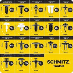 Kinnitusklambrid auto + autode lahtivõtmisriistad, mis on komplekt Schmitz.Tools [700 osa] kangi tööriistaauto - auto tööriist - autotarvikud sisemus - autoklambrid - klambrid - neetimine - kinnitusklambrid цена и информация | Инструменты крепления | kaup24.ee