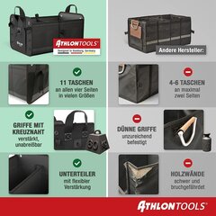 Athlon Tools Premium Back Back с крышкой - 60 литров XXL Trunk Organizer - дополнительные стабильные и водонепроницаемые полы - еда -саф - с анти -славированной глиной цена и информация | Сумки, держатели для телефонов | kaup24.ee