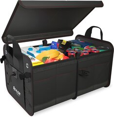 Athlon Tools Premium Back Back с крышкой - 60 литров XXL Trunk Organizer - дополнительные стабильные и водонепроницаемые полы - еда -саф - с анти -славированной глиной цена и информация | Сумки, держатели для телефонов | kaup24.ee