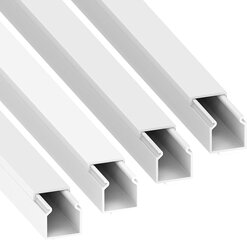 Kaabli treener L1515AW4 kaabelkanal (ise -joon) 15x15 mm valmistatud PVC -st, värv: valge, 4 m (4 x 1 m pikkus) hind ja info | Komponentide tarvikud | kaup24.ee
