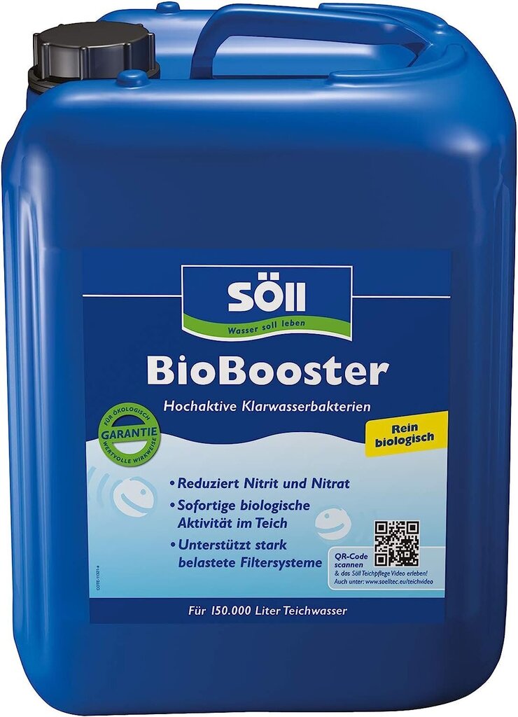 Söll 80409 Bioobas Tiigi bakterid selge vee jaoks puhtalt bioloogiliselt 5 l - väga aktiivsed selged veebakterite vähendavad nitraat nitraati aias tiigi ujumistiik Koi -tiigis цена и информация | Akvaariumid ja seadmed | kaup24.ee
