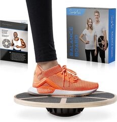 Sportyanis® Premium Balance Board Wood, sealhulgas treeningraamat ja valikuliselt alusmatt, 40 cm läbimõõt - füsioteraapia ravimikul sügavuslihaste tugevdamiseks hind ja info | Tasakaalupadjad | kaup24.ee