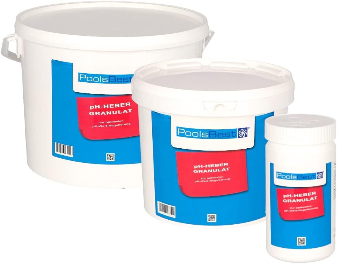 BOOMASSBEST® 5 kg pH tõstja granuleer basseinide jaoks - efektiivne granuleeritud, sealhulgas mõõtetass - pH plus optimaalseks pH stabiliseerimiseks hind ja info | Basseinitehnika | kaup24.ee