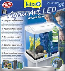 Tetra Aquaart Led Aquarium Complete komplekt 30 liitrit hõlmavat LED-valgustust, päeva- ja öövalgust ning lihtne kristalli sisefilter, mis sobib ideaalselt krabide ja krevettide jaoks, värv: valge hind ja info | Akvaariumid ja seadmed | kaup24.ee